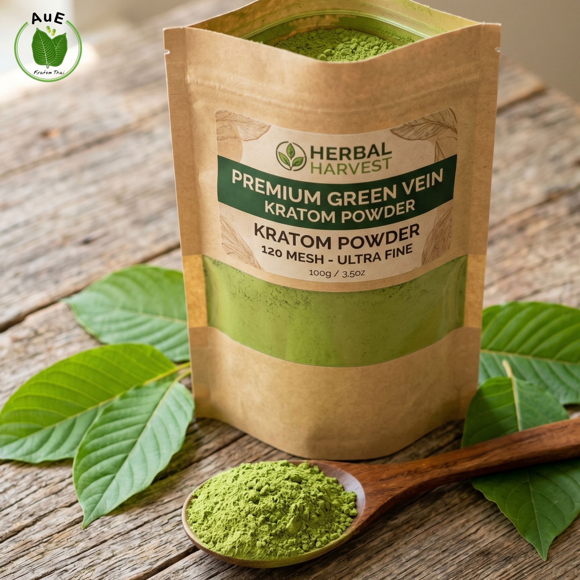 Organic Kratom Powder 120 Mesh (Mitragynine 2.0%)